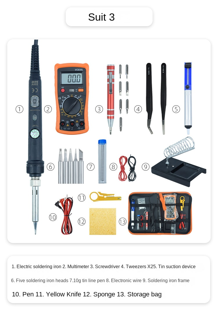 Fabrication d'outils de soudage de fer électronique à réglage de la température