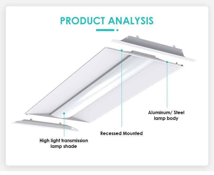 product recessed mounted office corridor troffer lighting smart motion sensor dimmable square ceiling led troffer light-1