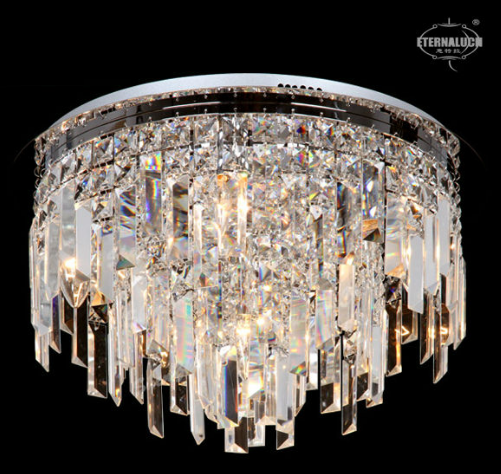 Modern round crystal ceiling lamps for bedroom ETL60449 supplier