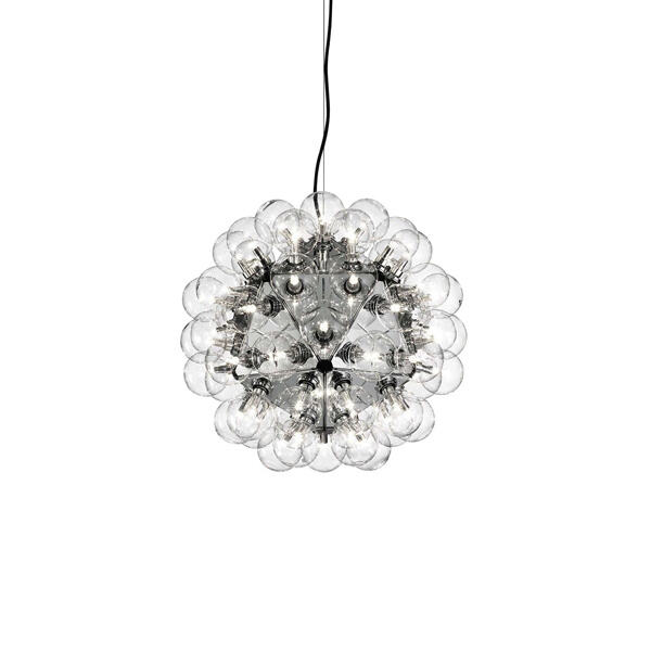 Upgrade your living space with a unique and elegant glass hanging lamp