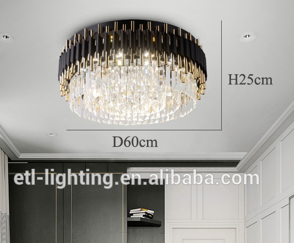 K9 crystal pendant lamp crystal chandelier hanging light for hotel ETL86093 factory