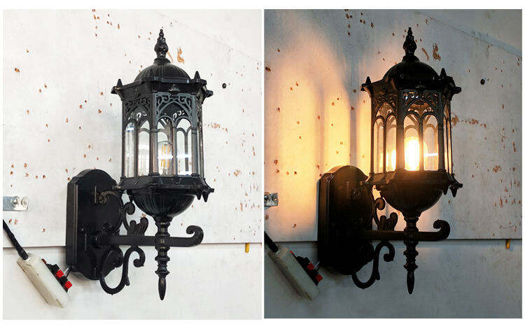 Vintage Aluminum Outdoor Wall Light E27 Garden LED Wall Sconce Lamps For Villa Decoration manufacture