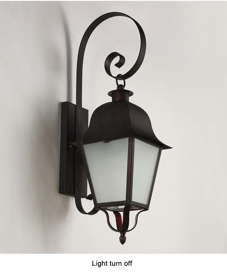 Hotel Villa Corridor LED Garden Wall Lamp Outdoor E27 Black Wall Sconce Light manufacture