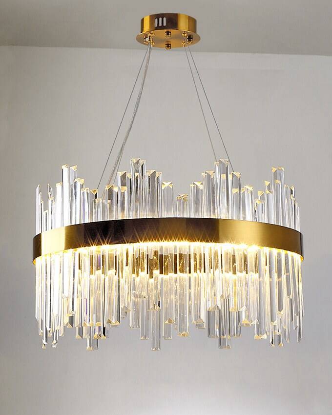 Modern Hotel Villa E14 Round Ring Glass LED Pendant Chandelier For Restaurant supplier