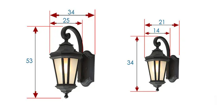 Lampă de perete cu LED-uri din aluminiu, retro, industrială, impermeabilă, pentru detalii de grădină