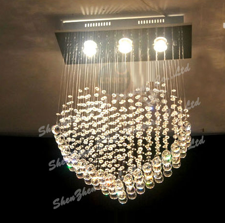Modern Crystal ceiling LED light stairs crystal chandelier ceiling lamp for hotel ETL86100 supplier