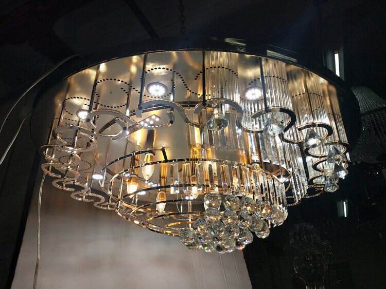 Luxury Large Gold Crystal Chandelier Ceiling Light For Hotel Villa Living Room factory