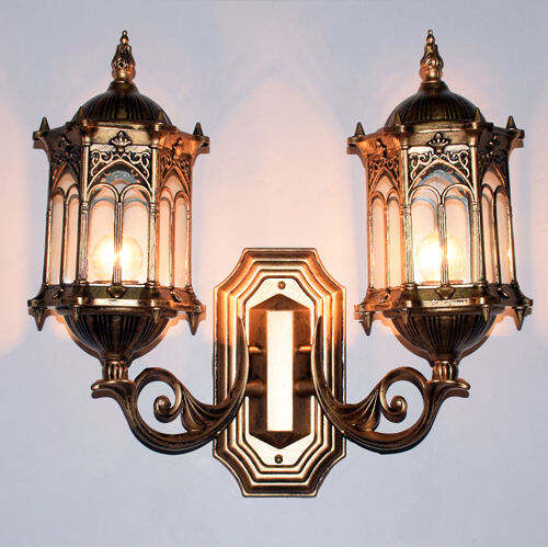 Vintage Aluminum Outdoor Wall Light E27 Garden LED Wall Sconce Lamps For Villa Decoration manufacture