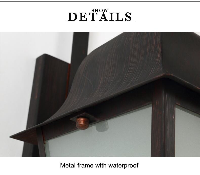 Hotel Villa Corridor LED Garden Wall Lamp Outdoor E27 Black Wall Sconce Light factory