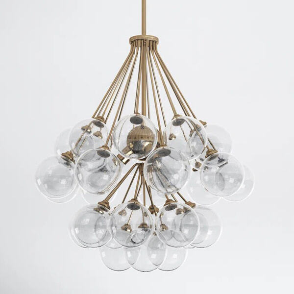 Illuminate your space with a dazzling glass chandelier