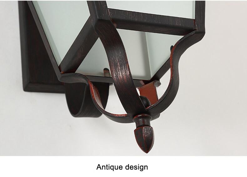 Hotel Villa Corridor LED Garden Wall Lamp Outdoor E27 Black Wall Sconce Light supplier