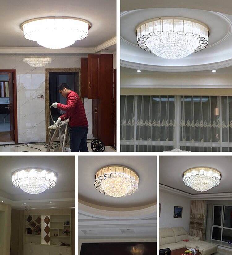 Luxury Large Gold Crystal Chandelier Ceiling Light For Hotel Villa Living Room supplier