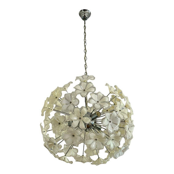 Effortlessly adding elegance with a flower chandelier
