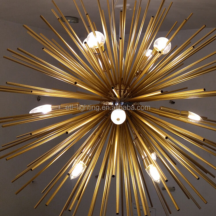 Globe or suspension lampe en aluminium rond or lustre suspension pour maison hôtel salon fournisseur