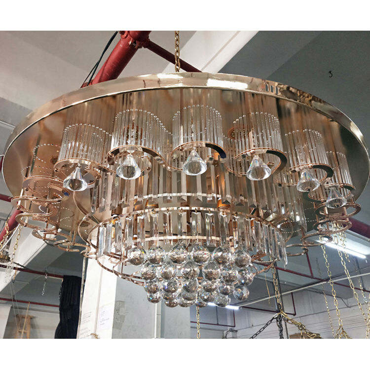 Luxury Large Gold Crystal Chandelier Ceiling Light For Hotel Villa Living Room factory