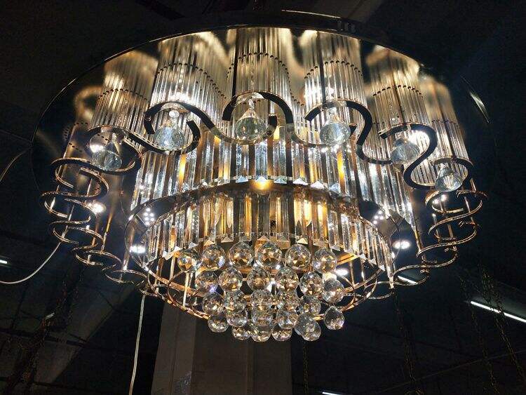 Luxury Large Gold Crystal Chandelier Ceiling Light For Hotel Villa Living Room manufacture