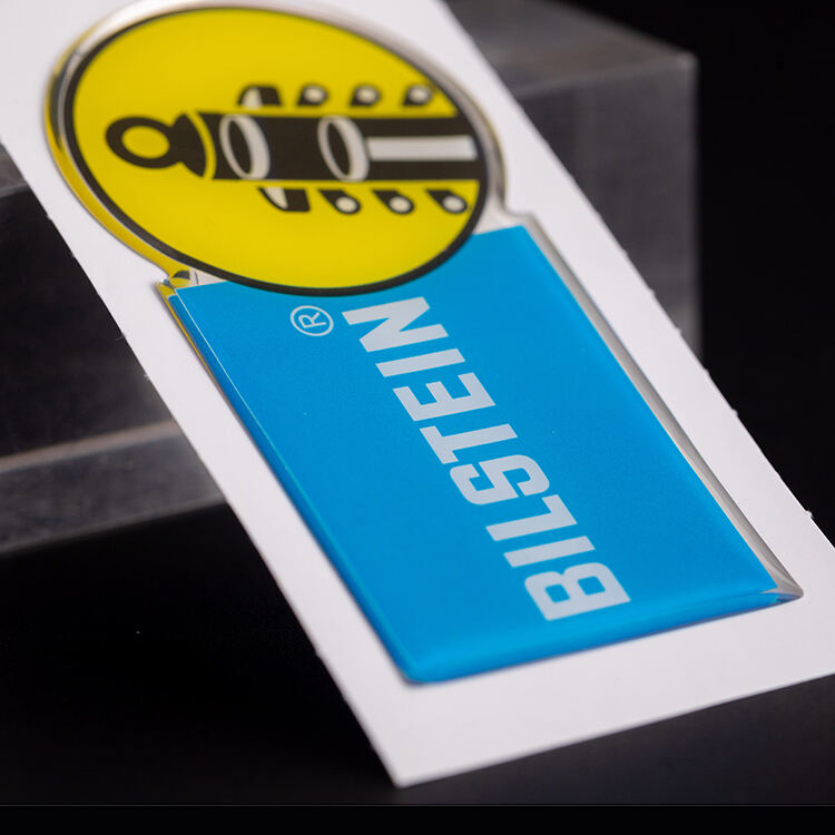 product custom design 3d logo epoxy label sticker wholesale design waterproof adhesive stickers pack-4