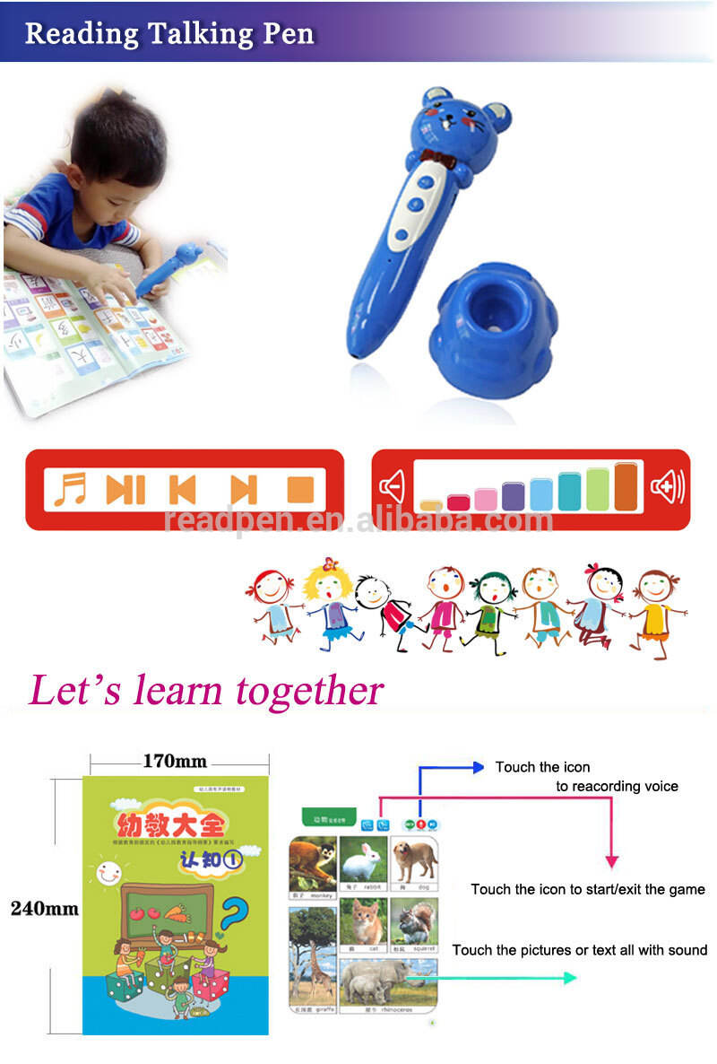 ABS Plastic Eco-friendly Read Pen Learning Toy for Kids English Audio Books Magic Talking Pen