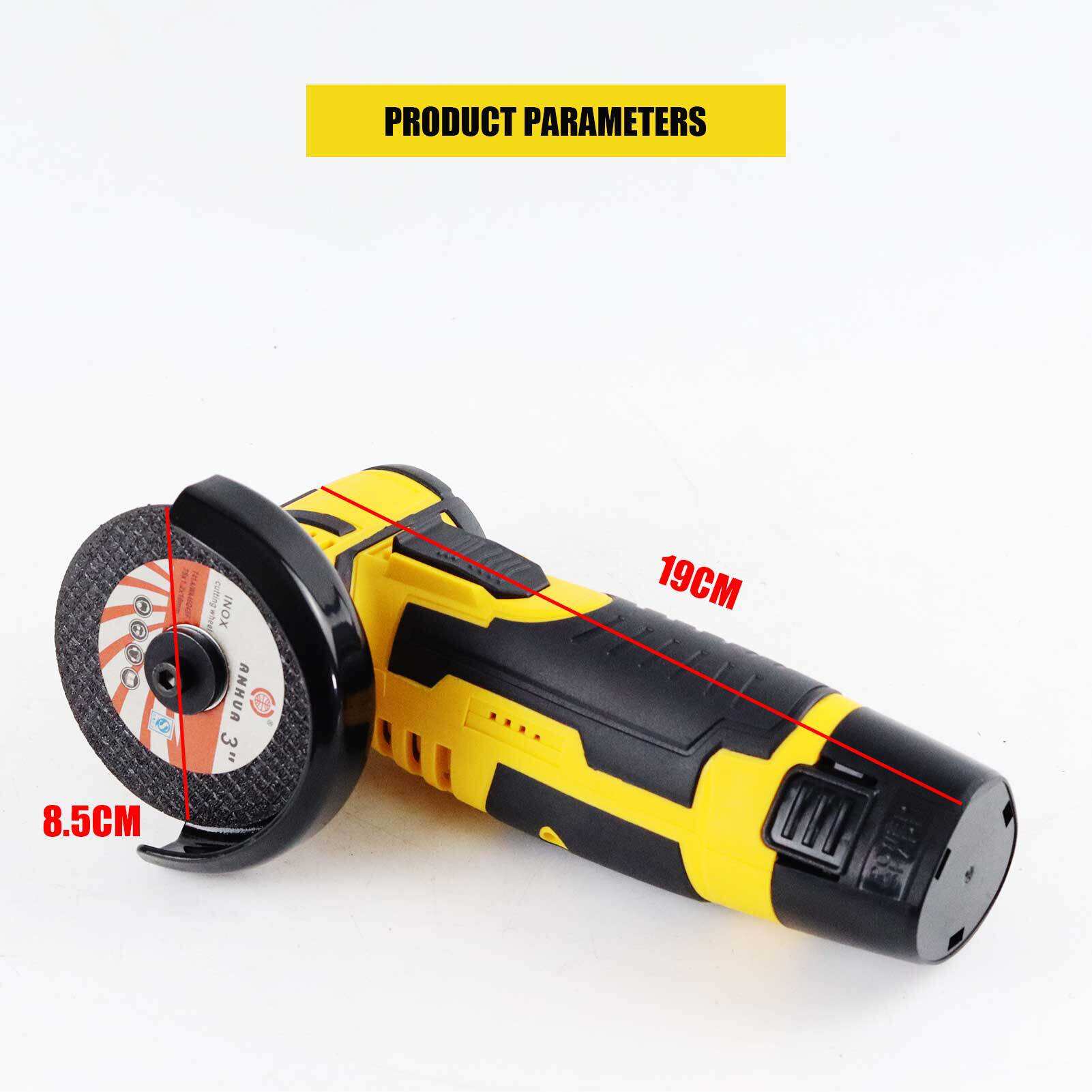 DW 12V Battery Tools Electric Portable Cordless Home Use Diy Brushless 78mm Angle Grinder manufacture