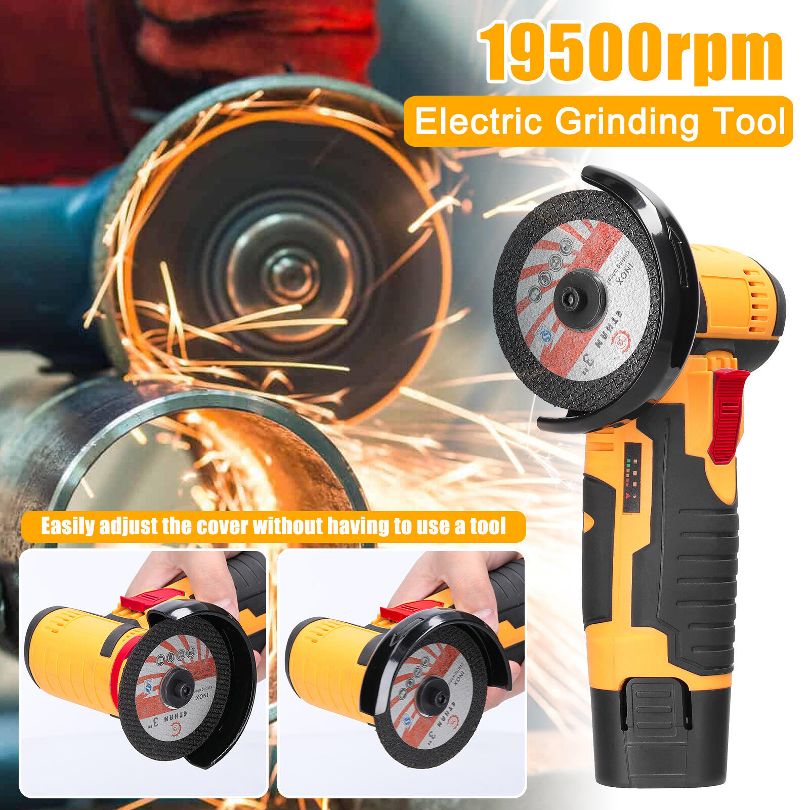 DW 12V Battery Tools Electric Portable Cordless Home Use Diy Brushless 78mm Angle Grinder supplier