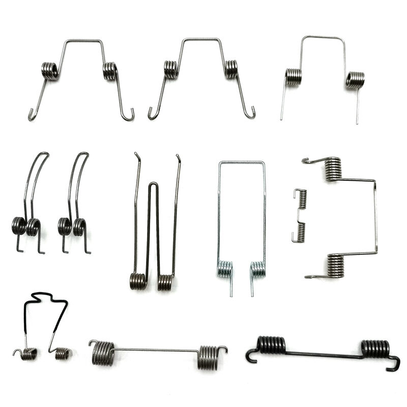 304 Stainless Steel Buckle Double Torsion Spring 90/180 Degree With Special Shaped Hook Clamp Industrial Coil Style factory