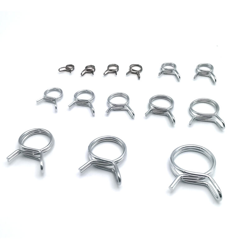 Hongsheng Stainless Steel Forming Coil Single Wire Torsion Spring Type Ring Hose Clamp for Fuel Line manufacture