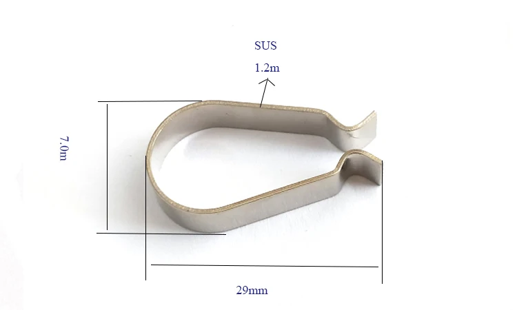 Custom Flat Spring Metal Carbon Steel Stainless Steel Clip factory