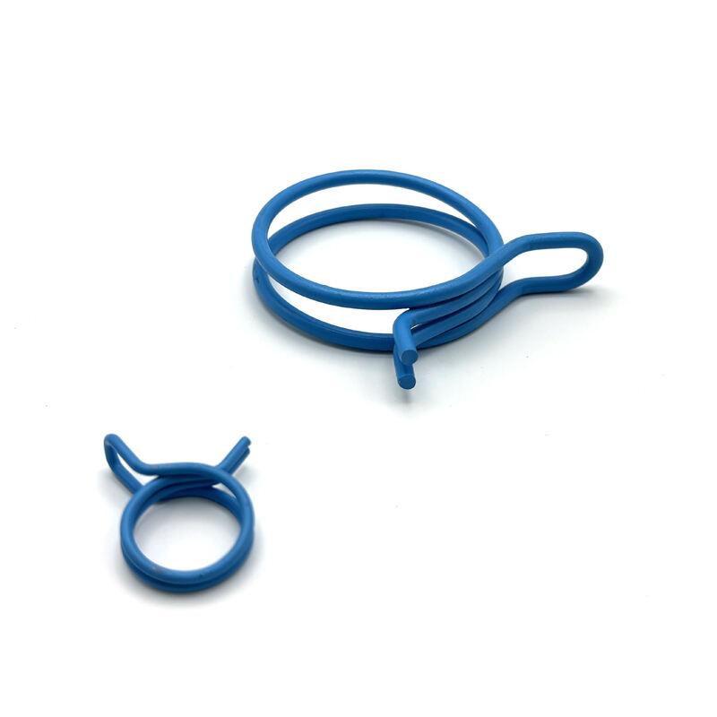 CE ISO Factory Double Blue Stainless Steel Wire Spring Hose Clamp Clip factory