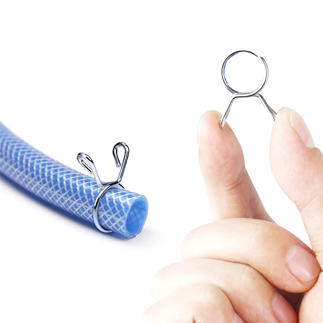 Customized Double Metal Stainless Steel Wire Torsion Spring Hose Clamp for Fuel Silicone Hose details