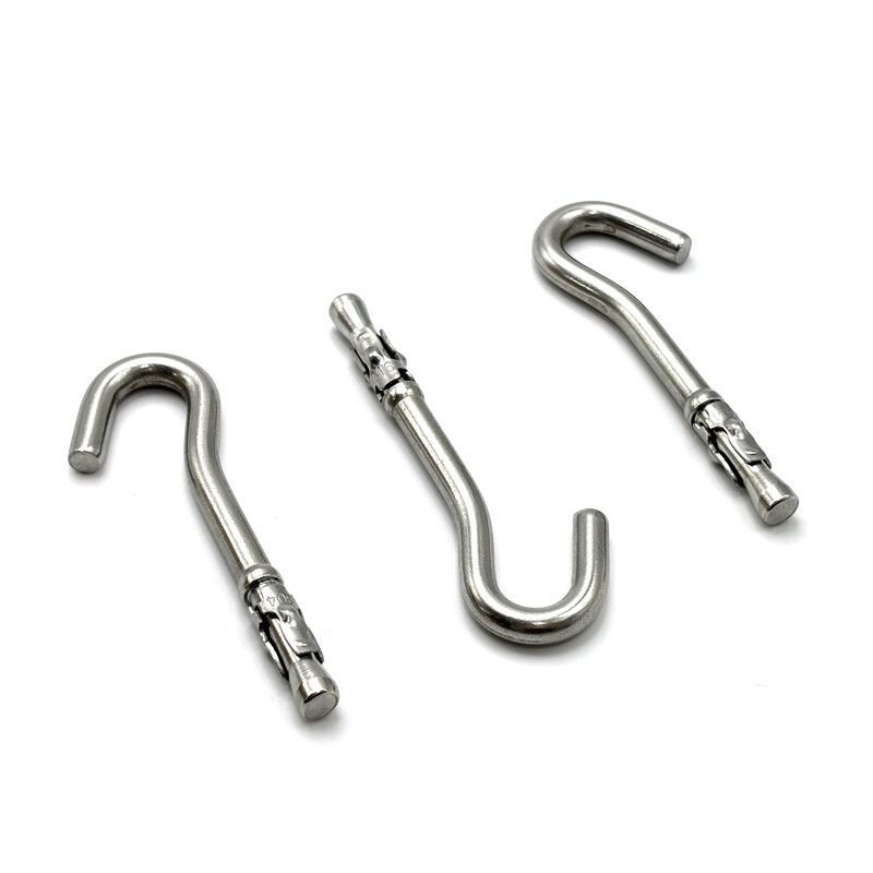 Hongsheng Stock Product Metal Wrought Carbon Steel Wire Forming Small J Shape Expansion Hooks manufacture