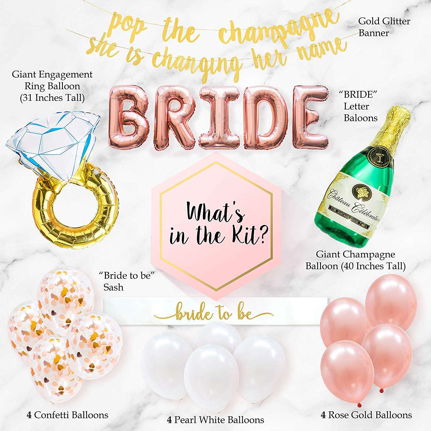 product 194 pcs pink bow balloon arch garland kit with clear balloons pink ribbon bow party decoration-9