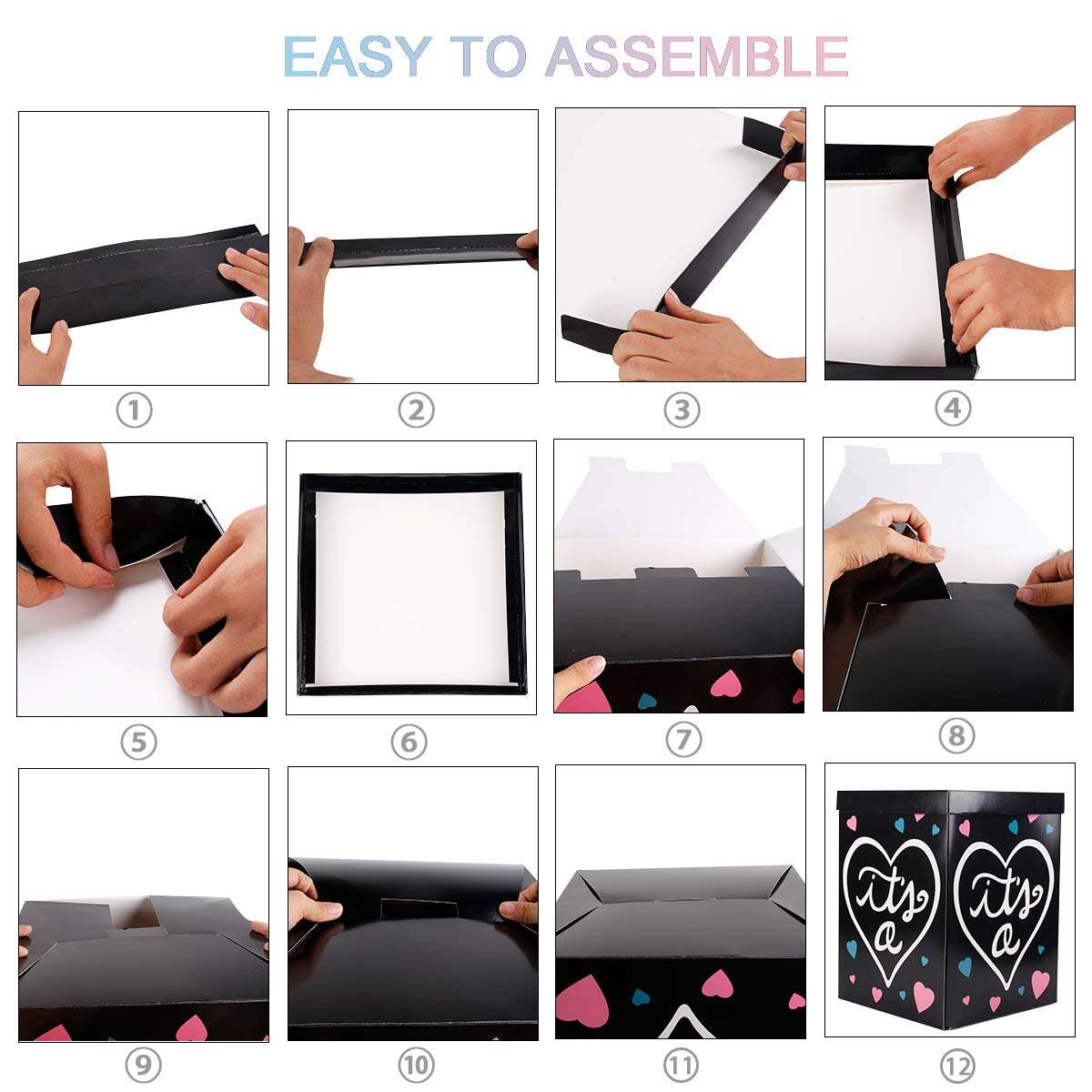 product gender reveal balloon box diy baby gender reveal party supplies paper box for gender reveal decorations baby shower home decor272-6