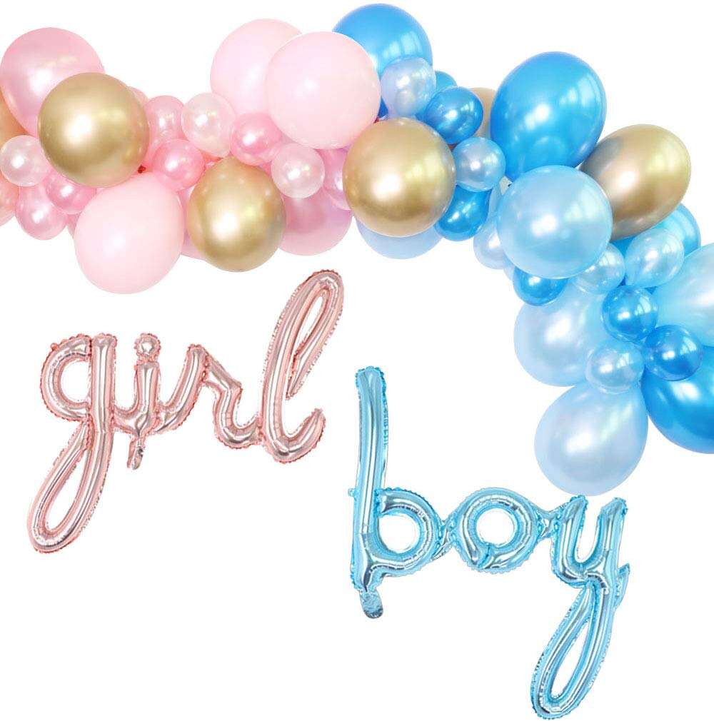 product transparent gender reveal boxes includes 32 balloons perfect for baby shower decorations for boy or girl baby shower decor-5