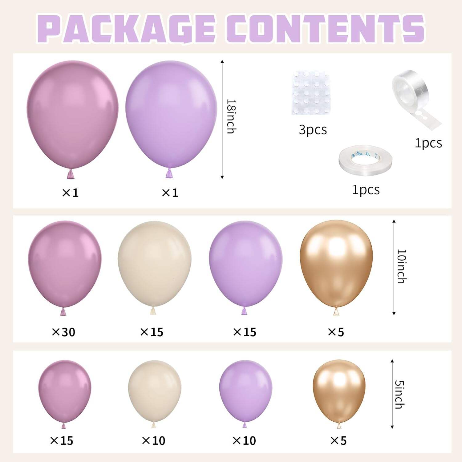 product dusty purple balloon arch kit purple metallic champagne gold balloons for birthday wedding party decoration-1