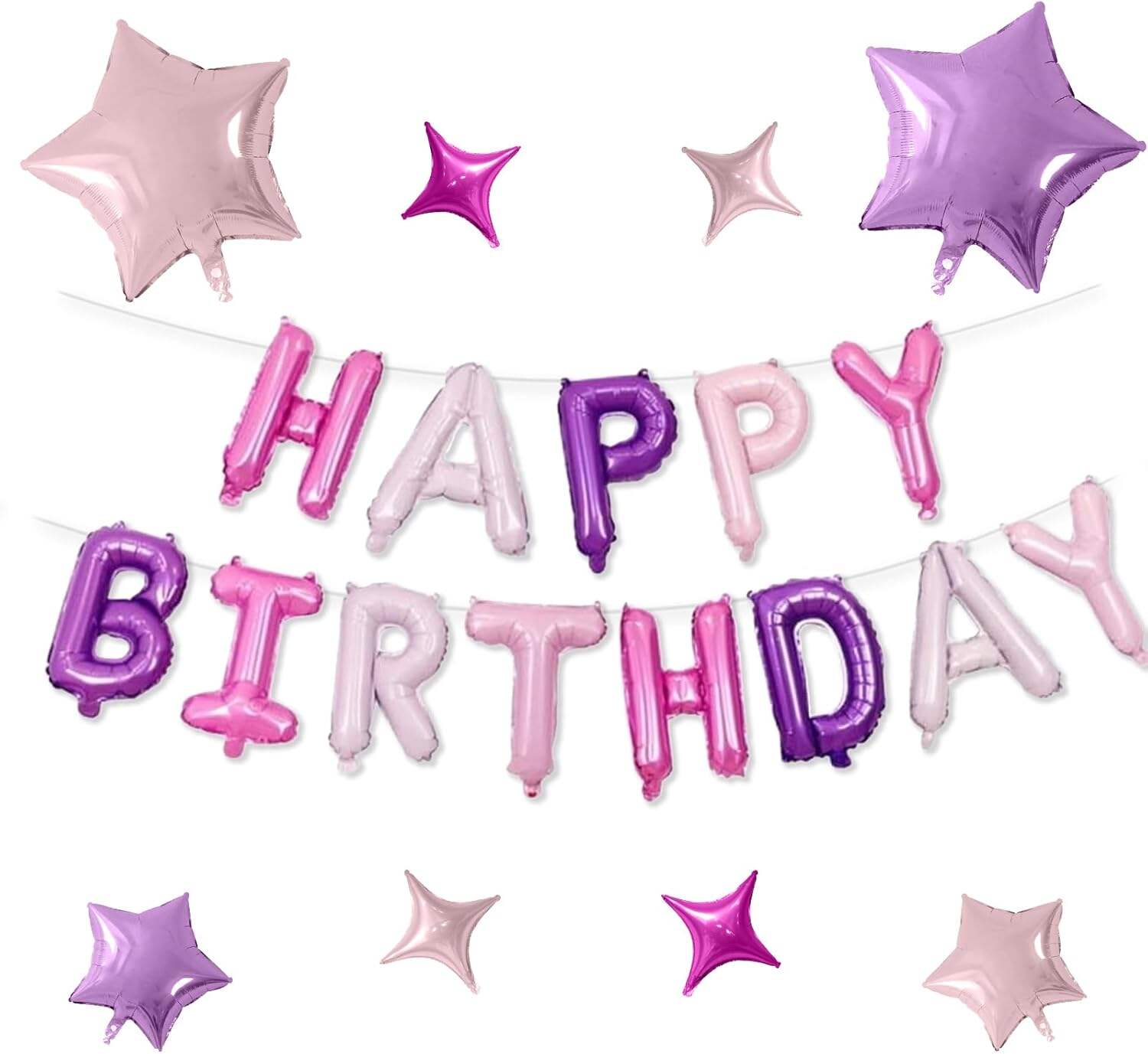 product happy birthday balloons banner 16 inch mylar foil letter balloon for birthday party decorations-1