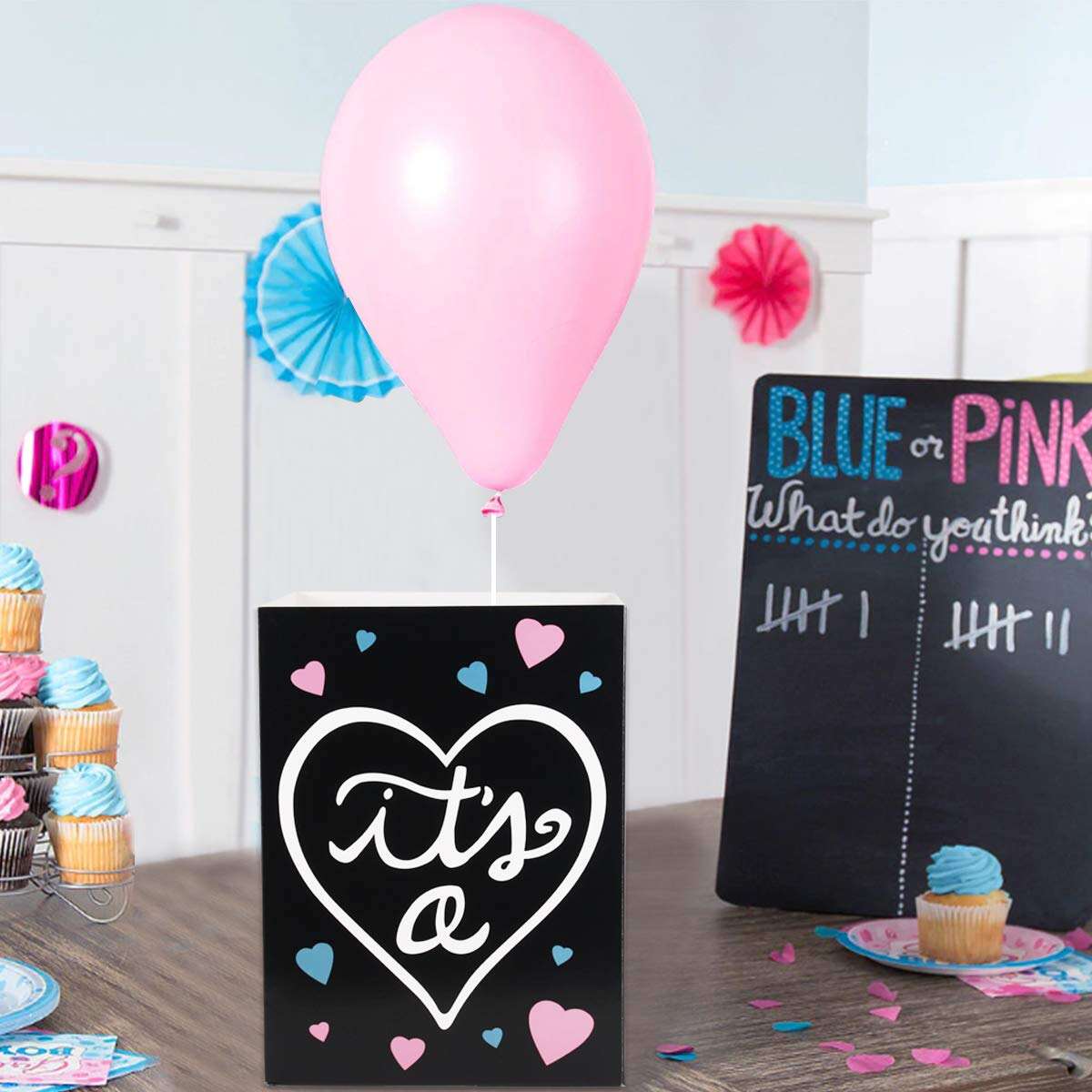 product gender reveal balloon box diy baby gender reveal party supplies paper box for gender reveal decorations baby shower home decor272-4
