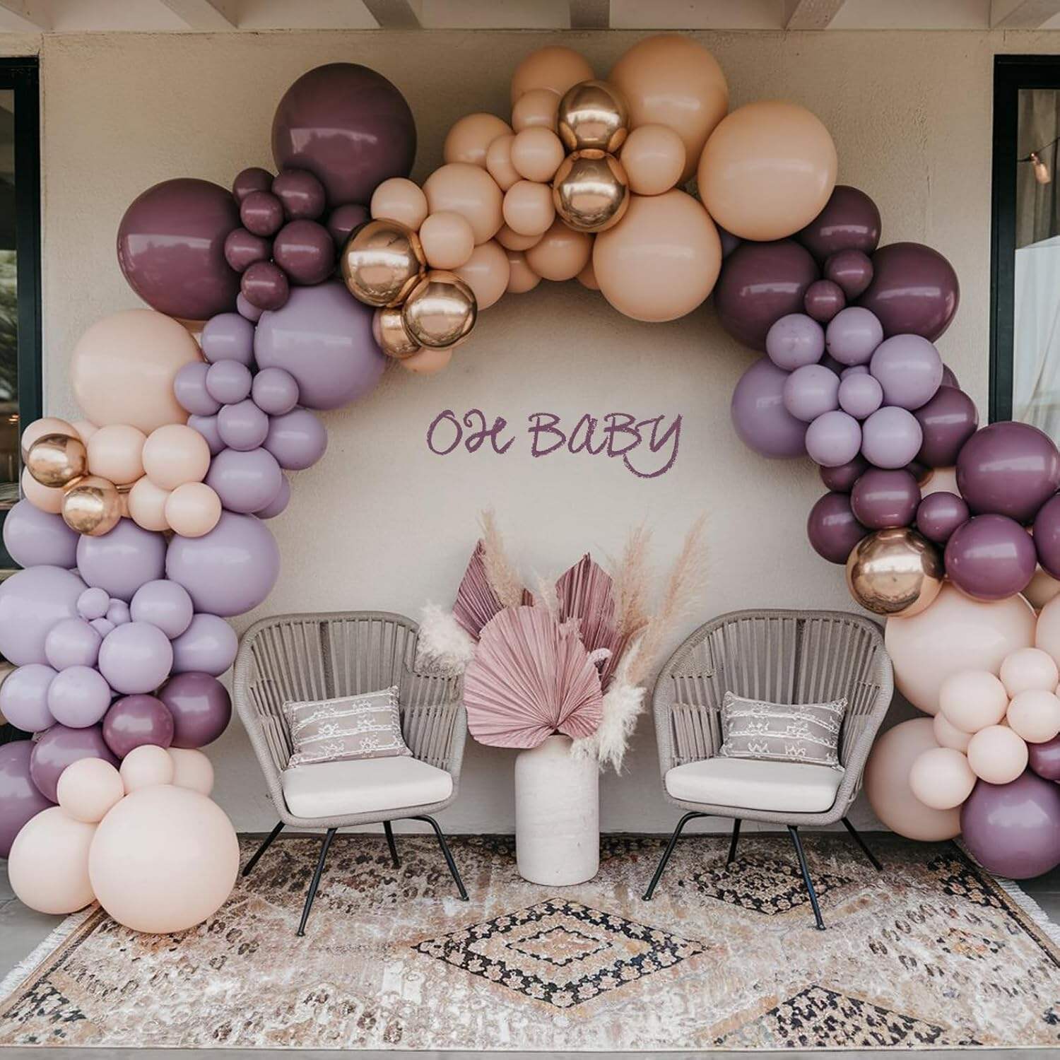 product dusty purple balloon arch kit purple metallic champagne gold balloons for birthday wedding party decoration-5