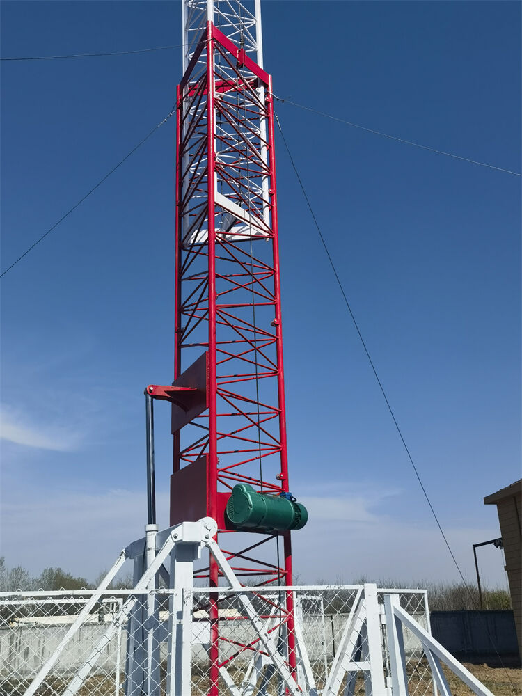 Antena Komunikasi Wi-fi Telekomunikasi Sudut Baja Kisi COW (Cell On Wheels) Detail Menara