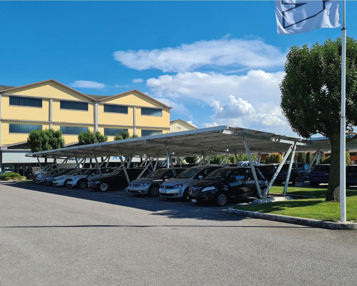 ʻO ka hale kūʻai ʻo Aluminum Solar Panel Carport Photovoltaic Support System