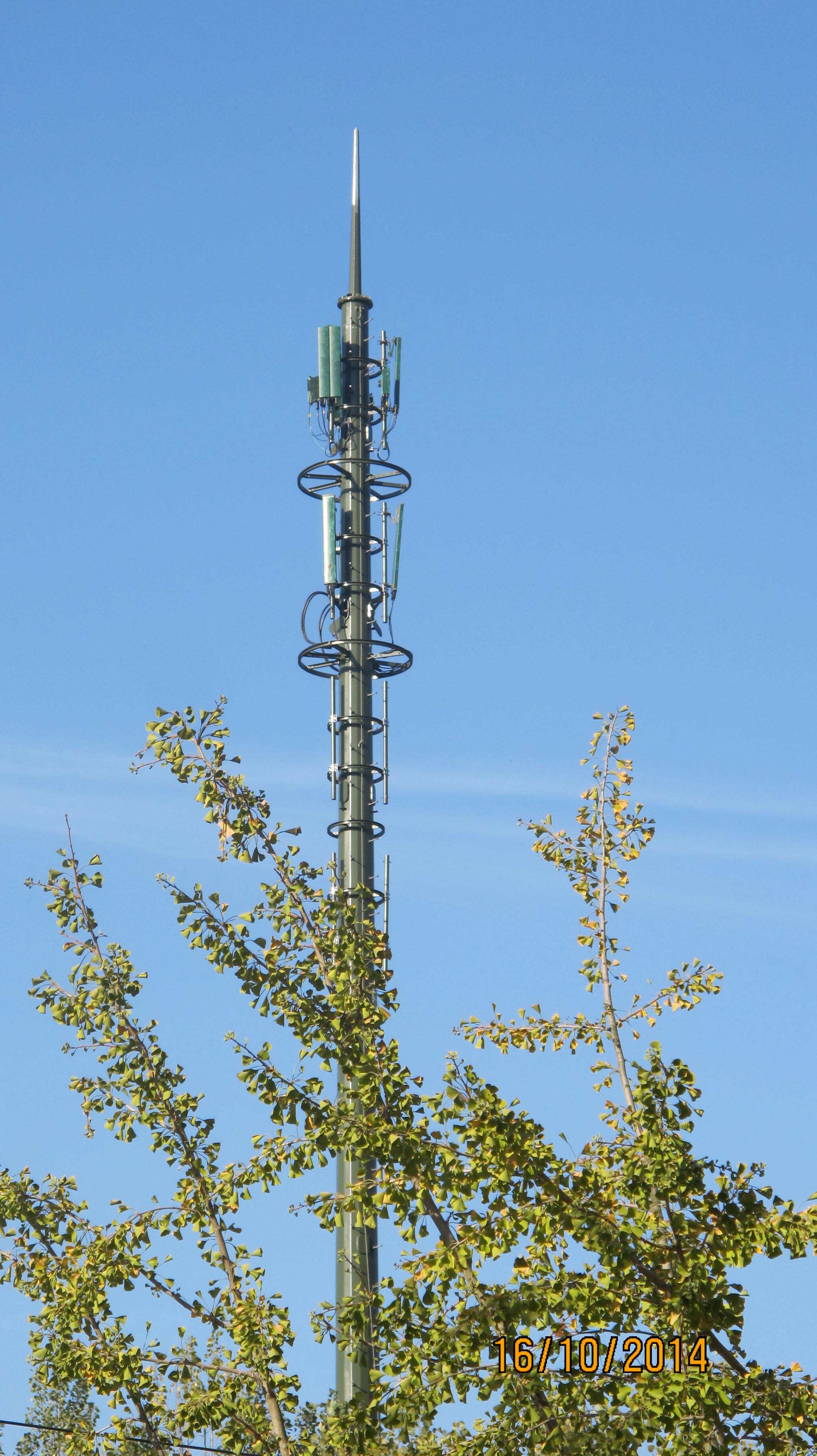 Detalles del mástil de antena