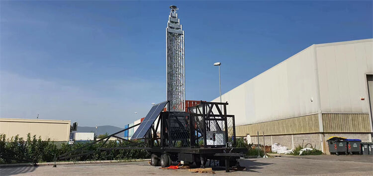 Qingdao Telecommunication Lattice COW (Cell On Wheels) Tower Untuk pembuatan Sistem Komunikasi