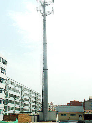 Communication Rooftop Tower Monopole tillverkning