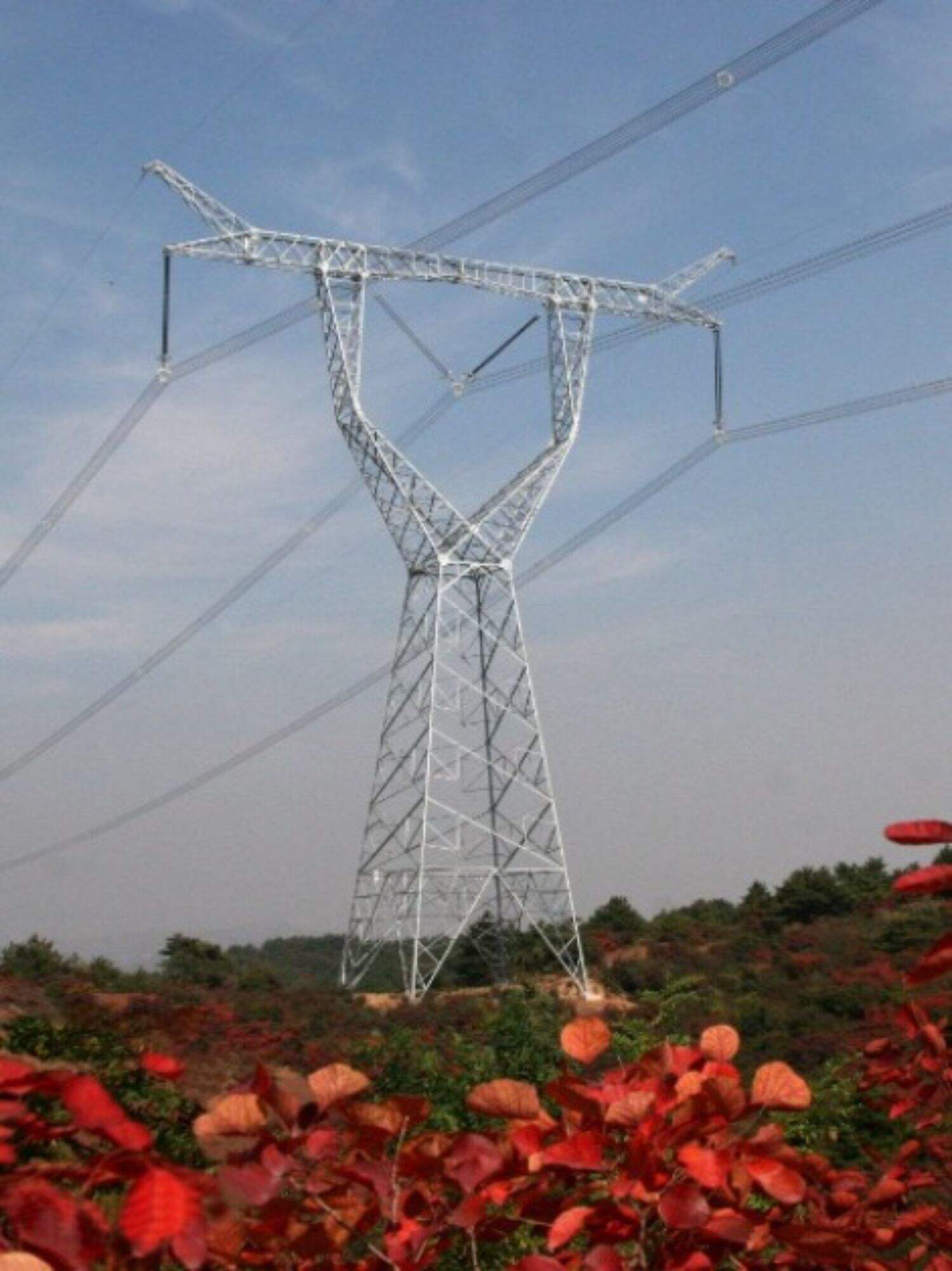 1000KV Hot Dipped galvanized Electricity Pylons Transmission Tower