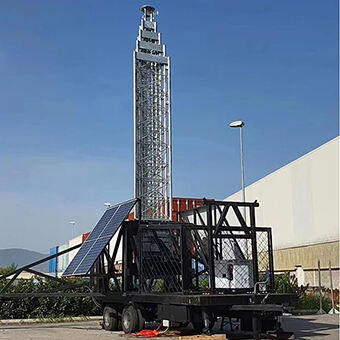 I-Qingdao Telecommunication Lattice COW (iCell On Wheels) Tower For Communication Systems