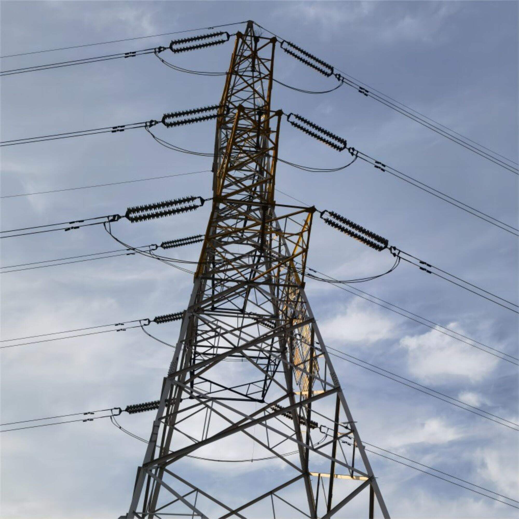 230KV/132KV elektrisk transmissionslinje Power Tower