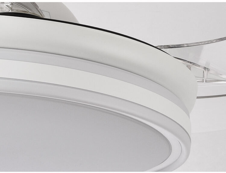 Modern White Ceiling Fan with Light for Bedroom 110V 220V Fan Lamp 72w Led Ceiling Fan Light and Remote Control 3 Color Dimmable details
