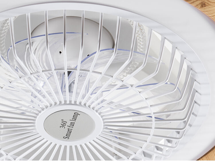 XD273 New Wood Grain Fan Light with Speaker and with Light Lamps with Fan App Control Tuya Alexa Google Control factory