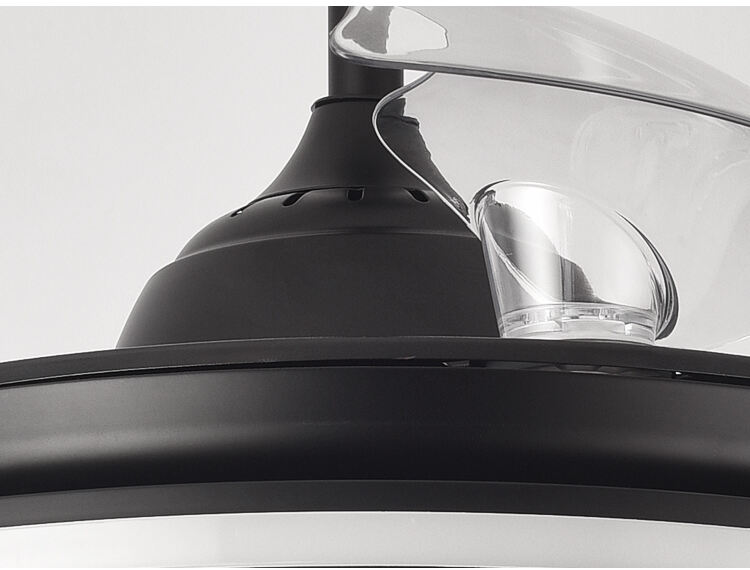 Black White RGB 42in Ceiling Fan with Light and Remote Control 4 Blades Fan with Lamp 42 Inch Ceiling Fan with Light for Bedroom details