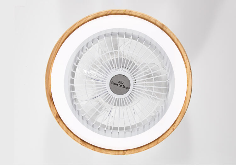 XD273 New Wood Grain Fan Light with Speaker and with Light Lamps with Fan App Control Tuya Alexa Google Control supplier