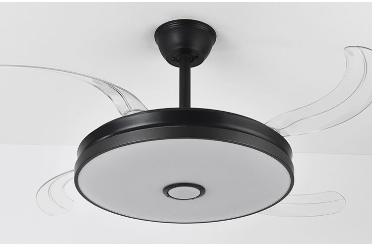 42in Black Ceiling Fan with Light and Remote Control 4 Blades Fan with Lamp 42 Inch Ceiling Fans with Lights for Bedroom details